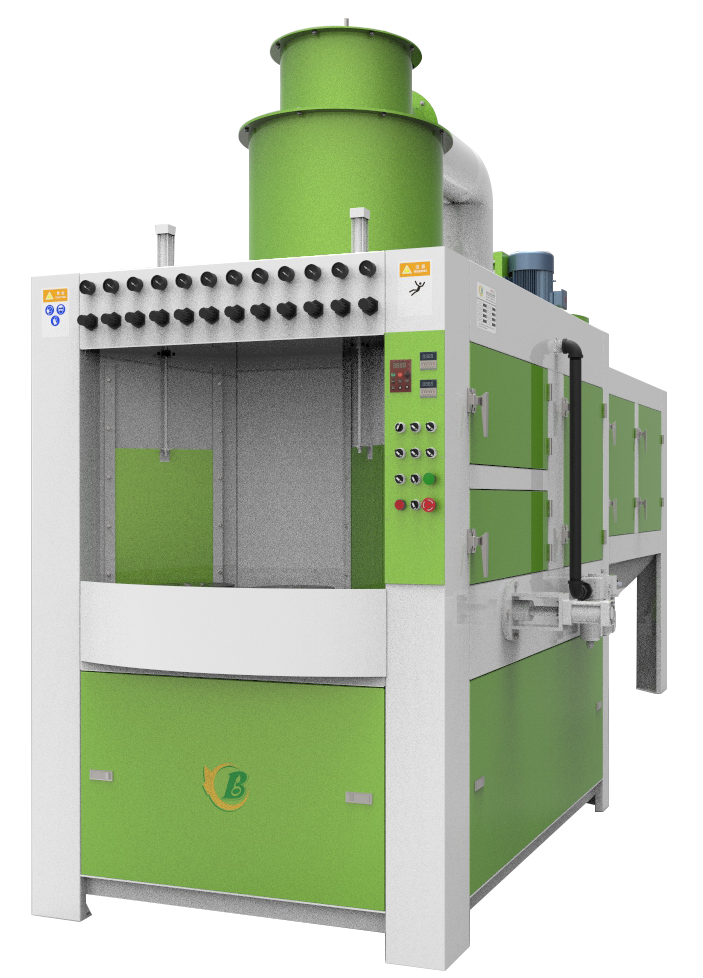 電飯鍋轉盤式自動噴砂機，炊具件自動噴砂機